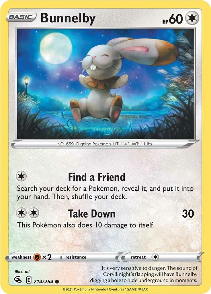 Bunnelby (214/264) [Sword & Shield: Fusion Strike] | Jomio and Rueliete's Cards and Comics