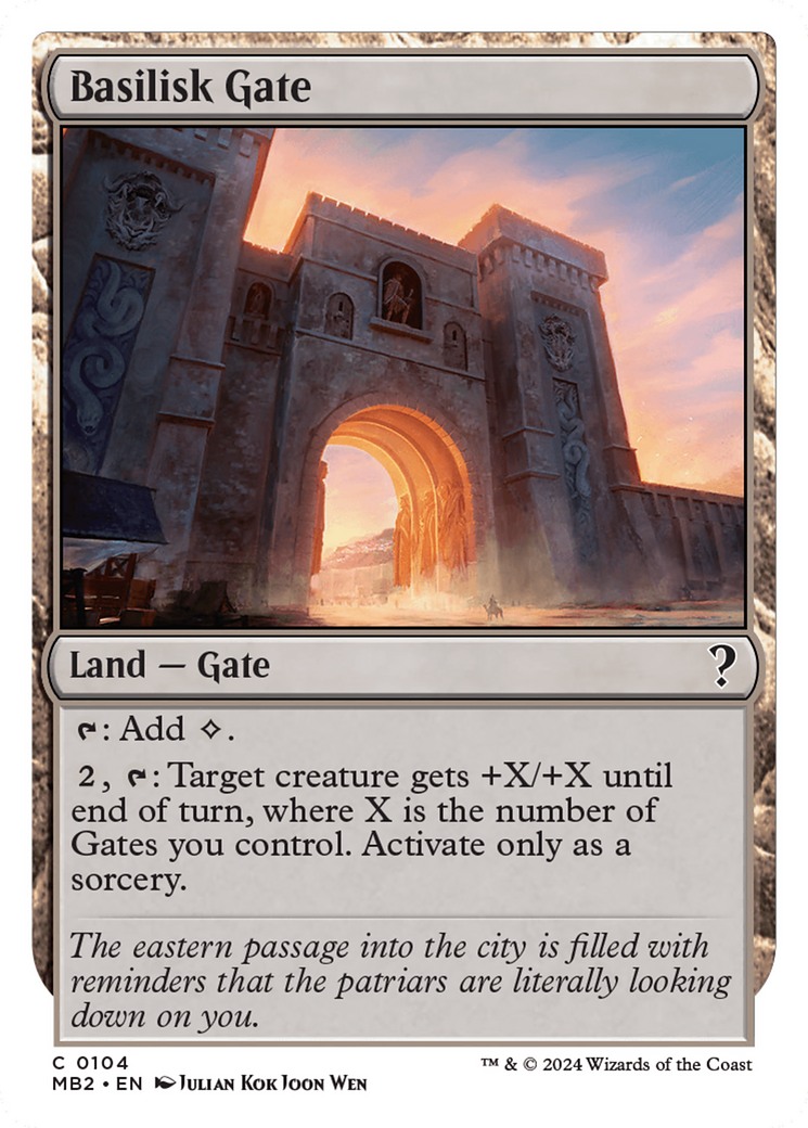 Basilisk Gate (White Border) [Mystery Booster 2] | Jomio and Rueliete's Cards and Comics