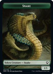 Human // Snake Double-Sided Token [Dominaria United Commander Tokens] | Jomio and Rueliete's Cards and Comics