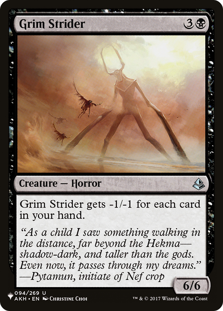 Grim Strider [The List] | Jomio and Rueliete's Cards and Comics
