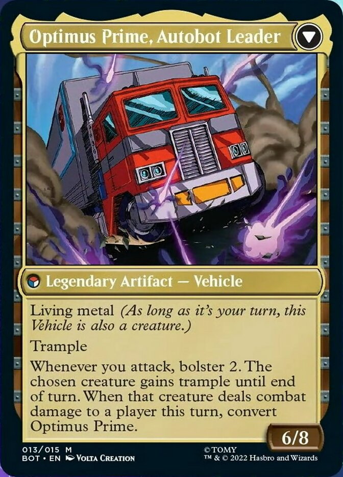 Optimus Prime, Hero // Optimus Prime, Autobot Leader [Transformers] | Jomio and Rueliete's Cards and Comics