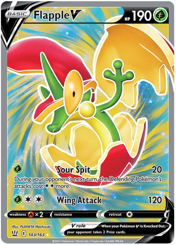Flapple V (143/163) [Sword & Shield: Battle Styles] | Jomio and Rueliete's Cards and Comics