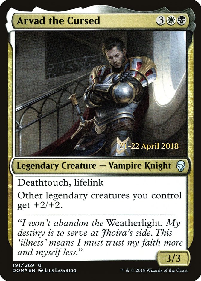 Arvad the Cursed [Dominaria Prerelease Promos] | Jomio and Rueliete's Cards and Comics