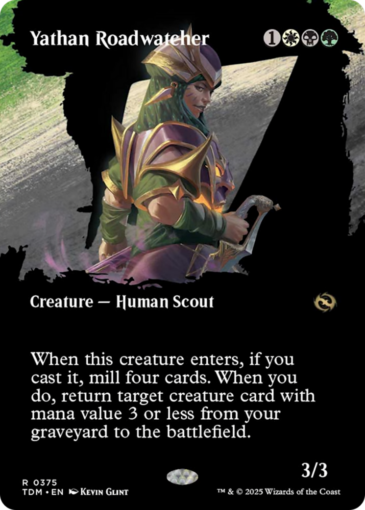 Yathan Roadwatcher (Borderless) [Tarkir: Dragonstorm] | Jomio and Rueliete's Cards and Comics