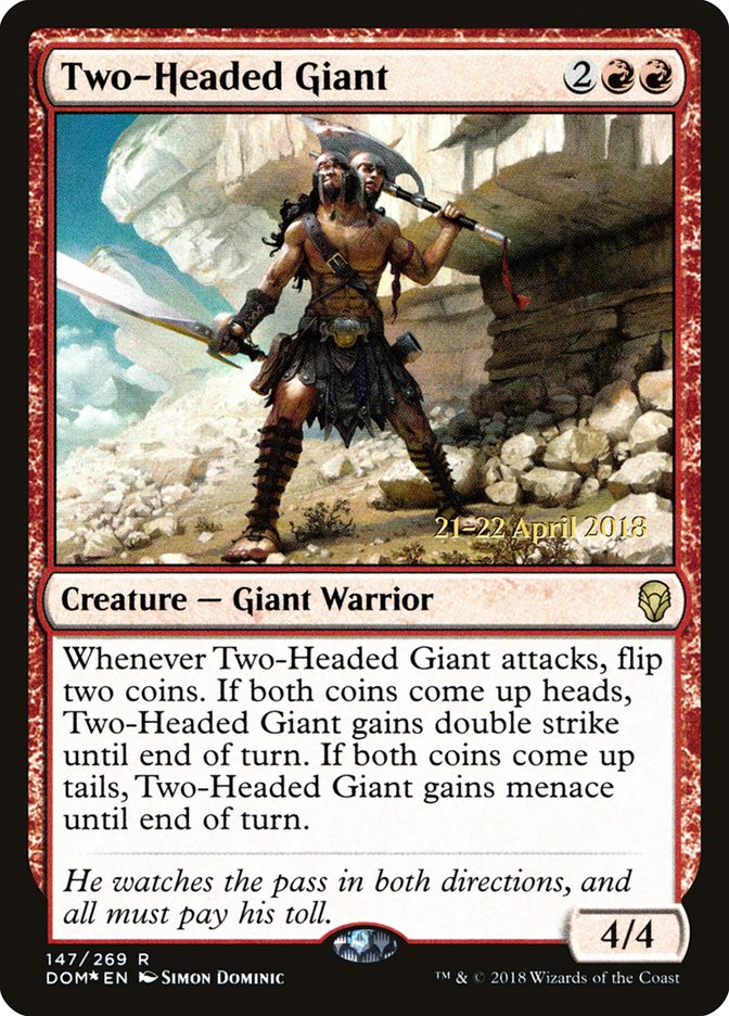 Two-Headed Giant [Dominaria Prerelease Promos] | Jomio and Rueliete's Cards and Comics