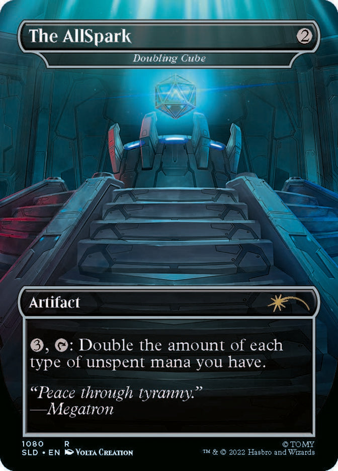 Doubling Cube - The AllSpark (Borderless Megatron) [Secret Lair Drop Series] | Jomio and Rueliete's Cards and Comics