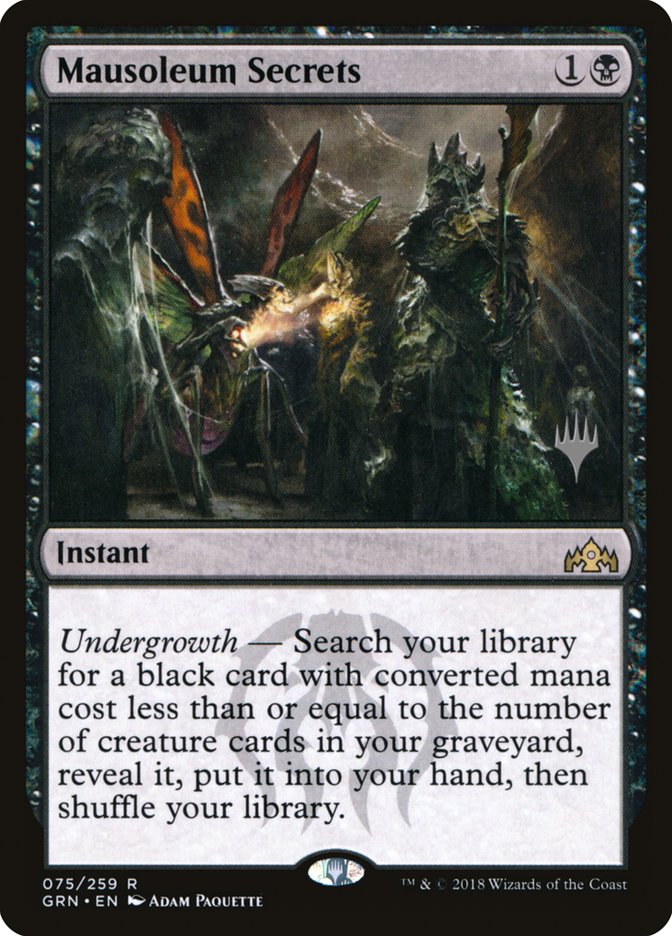 Mausoleum Secrets (Promo Pack) [Guilds of Ravnica Promos] | Jomio and Rueliete's Cards and Comics