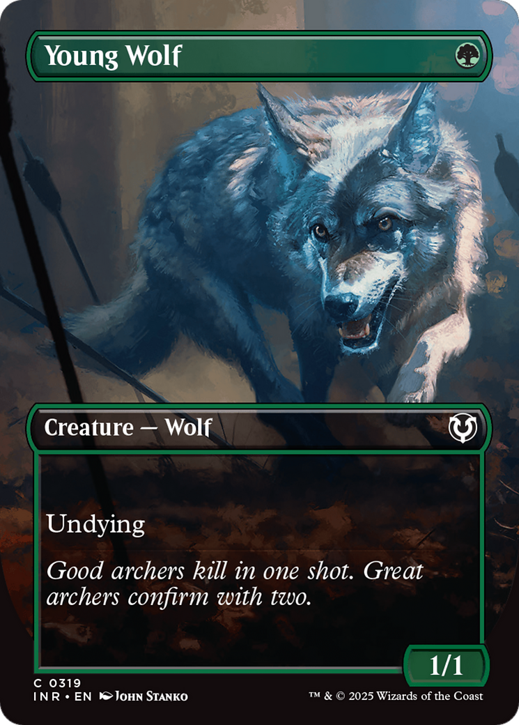 Young Wolf (Borderless) [Innistrad Remastered] | Jomio and Rueliete's Cards and Comics
