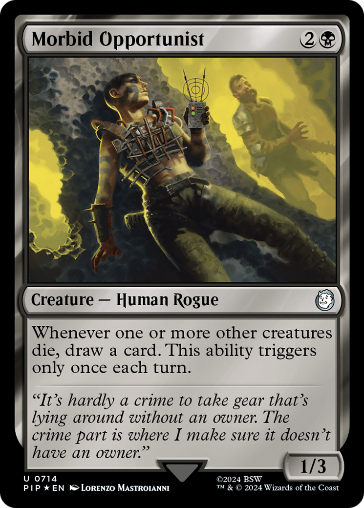Morbid Opportunist (Surge Foil) [Fallout] | Jomio and Rueliete's Cards and Comics