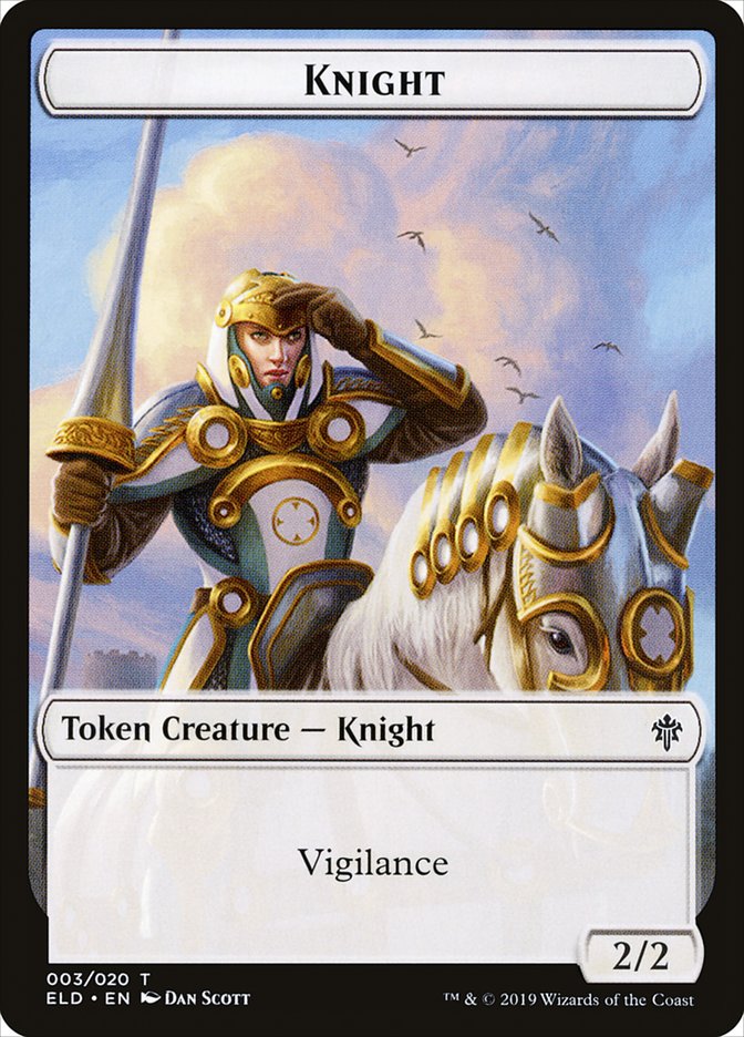 Knight Token [Throne of Eldraine Tokens] | Jomio and Rueliete's Cards and Comics