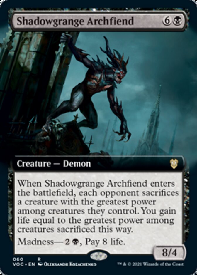 Shadowgrange Archfiend (Extended Art) [Innistrad: Crimson Vow Commander] | Jomio and Rueliete's Cards and Comics
