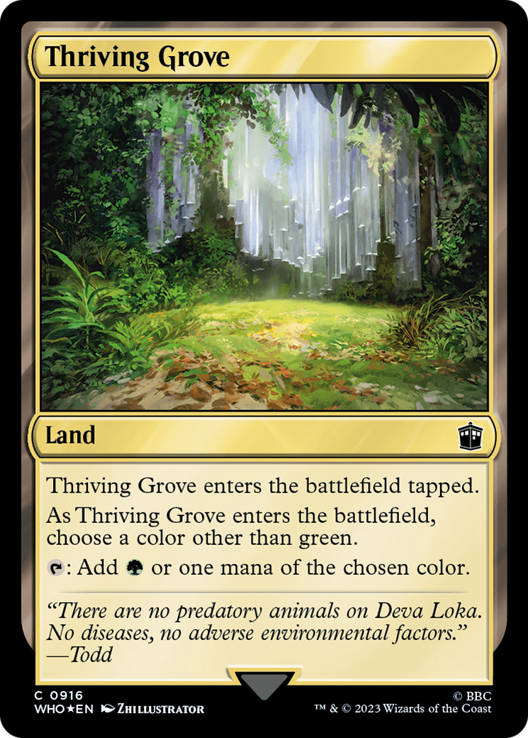 Thriving Grove (Surge Foil) [Doctor Who] | Jomio and Rueliete's Cards and Comics