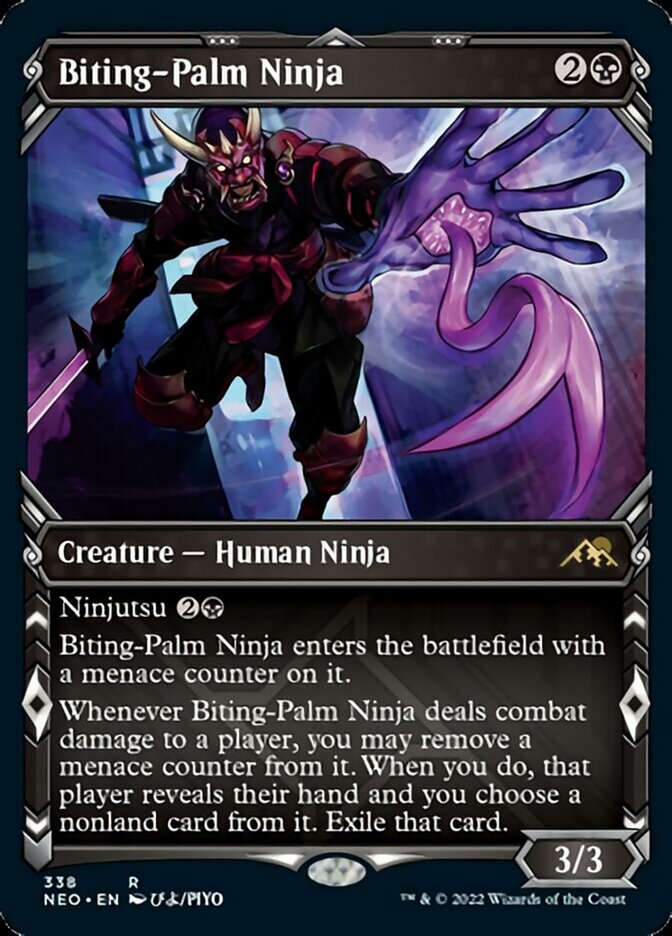 Biting-Palm Ninja (Showcase Ninja) [Kamigawa: Neon Dynasty] | Jomio and Rueliete's Cards and Comics