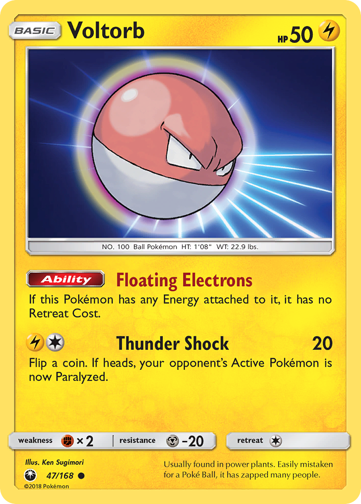 Voltorb (47/168) [Sun & Moon: Celestial Storm] | Jomio and Rueliete's Cards and Comics