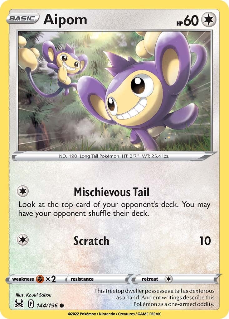 Aipom (144/196) [Sword & Shield: Lost Origin] | Jomio and Rueliete's Cards and Comics