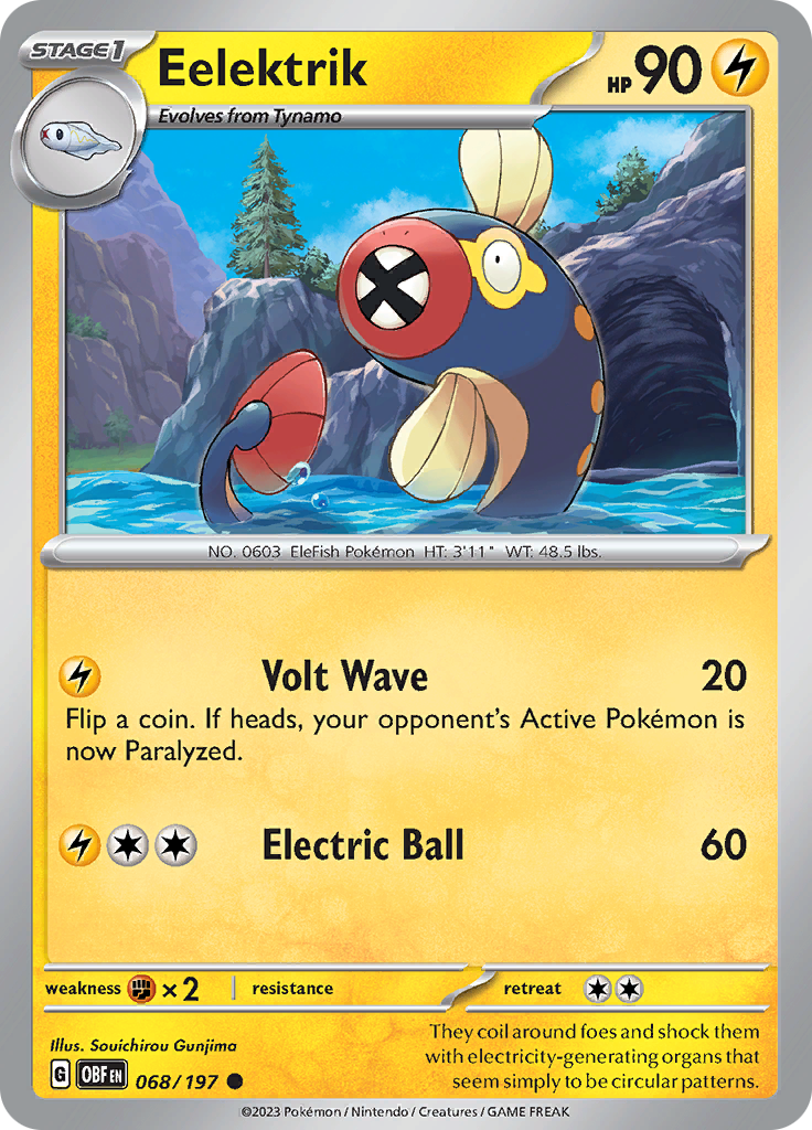 Eelektrik (068/197) [Scarlet & Violet: Obsidian Flames] | Jomio and Rueliete's Cards and Comics