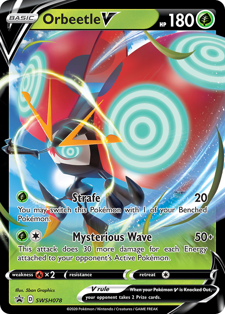 Orbeetle V (SWSH078) (Jumbo Card) [Sword & Shield: Black Star Promos] | Jomio and Rueliete's Cards and Comics