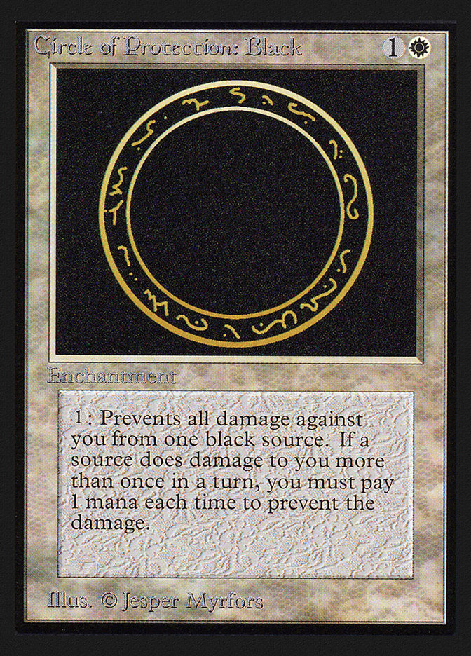 Circle of Protection: Black [International Collectors' Edition] | Jomio and Rueliete's Cards and Comics