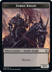 Zombie Knight // Knight Double-Sided Token [Dominaria United Commander Tokens] | Jomio and Rueliete's Cards and Comics
