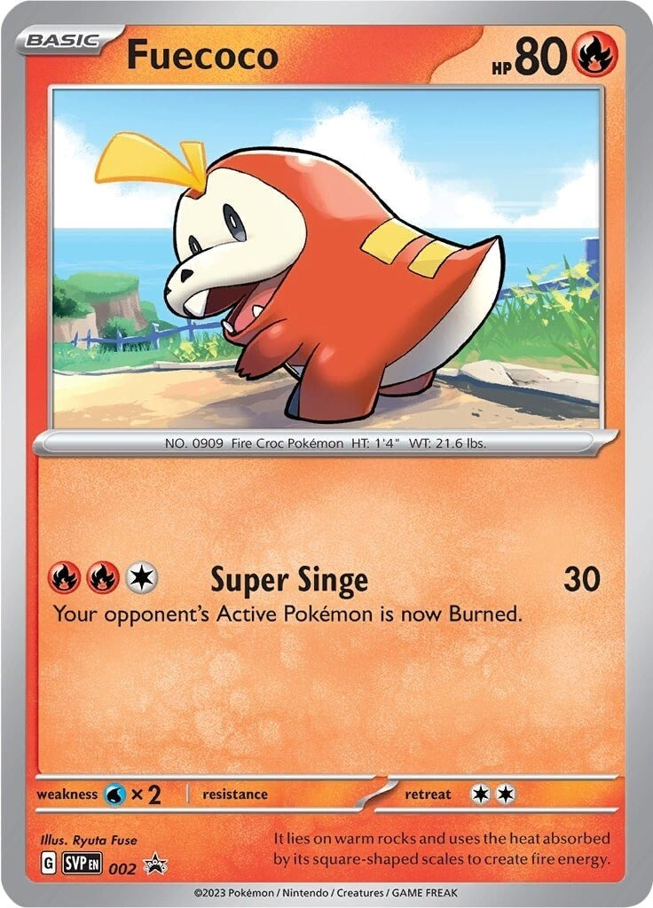 Fuecoco (002) [Scarlet & Violet: Black Star Promos] | Jomio and Rueliete's Cards and Comics