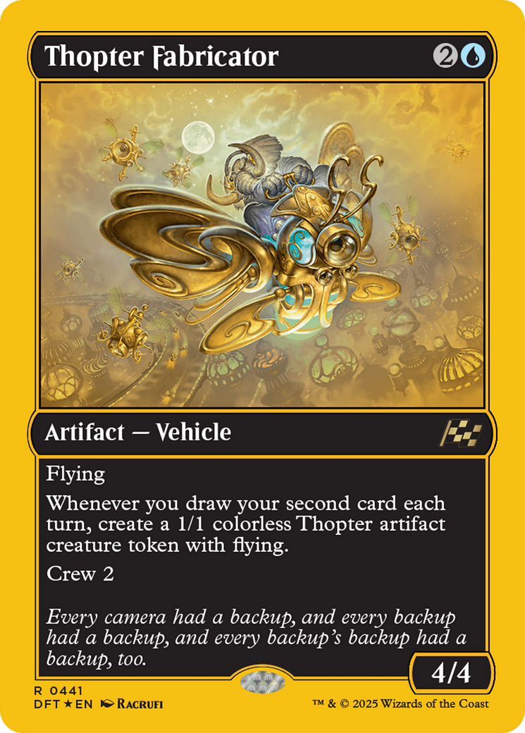 Thopter Fabricator (First-Place Foil) [Aetherdrift] | Jomio and Rueliete's Cards and Comics