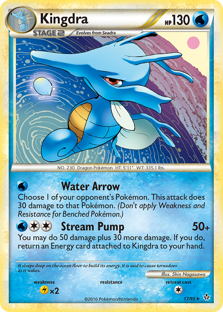 Kingdra (17/95) [HeartGold & SoulSilver: Unleashed] | Jomio and Rueliete's Cards and Comics