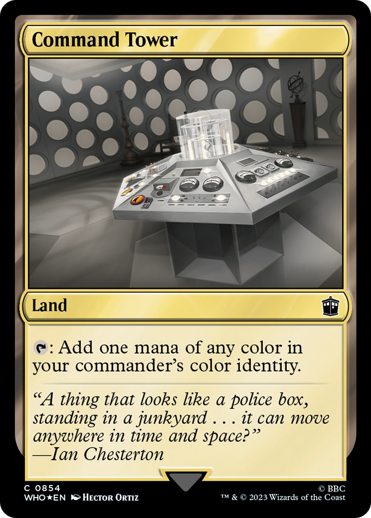 Command Tower (0854) (Surge Foil) [Doctor Who] | Jomio and Rueliete's Cards and Comics