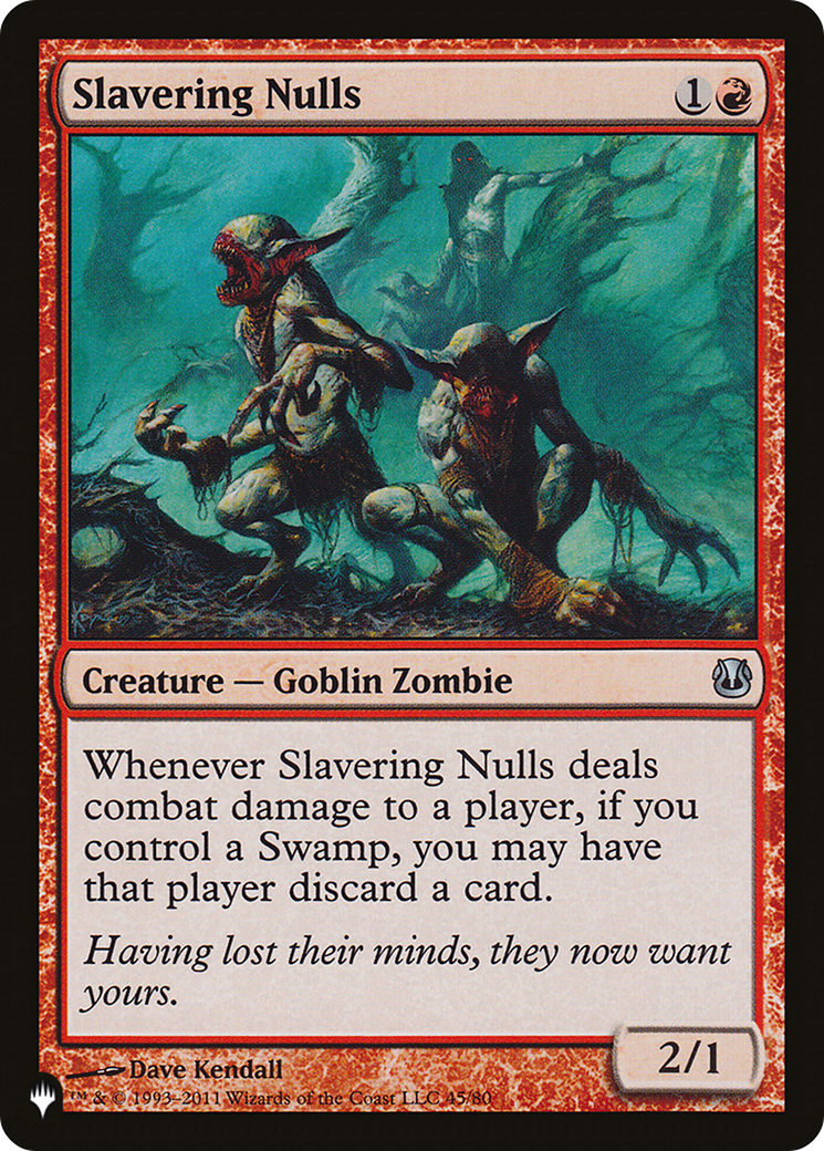 Slavering Nulls [The List] | Jomio and Rueliete's Cards and Comics
