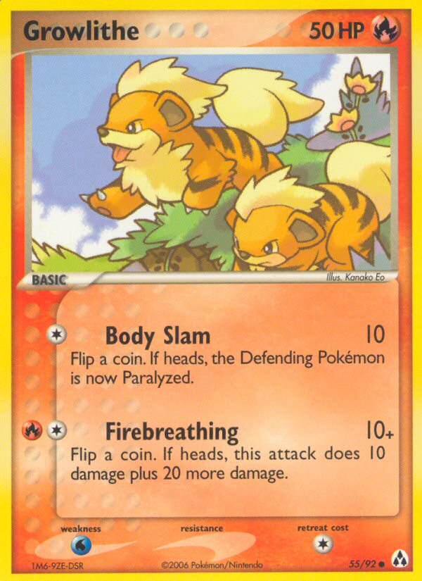 Growlithe (55/92) [EX: Legend Maker] | Jomio and Rueliete's Cards and Comics