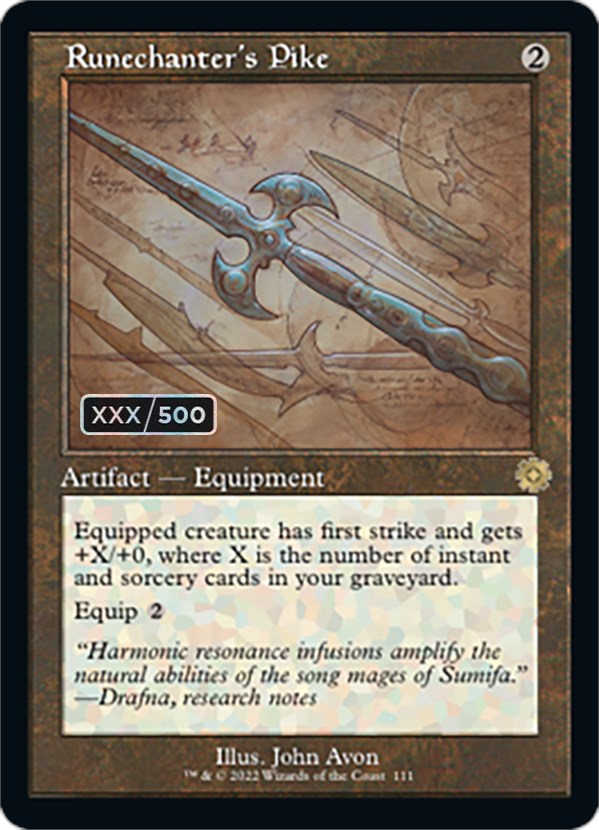 Runechanter's Pike (Retro Schematic) (Serialized) [The Brothers' War Retro Artifacts] | Jomio and Rueliete's Cards and Comics