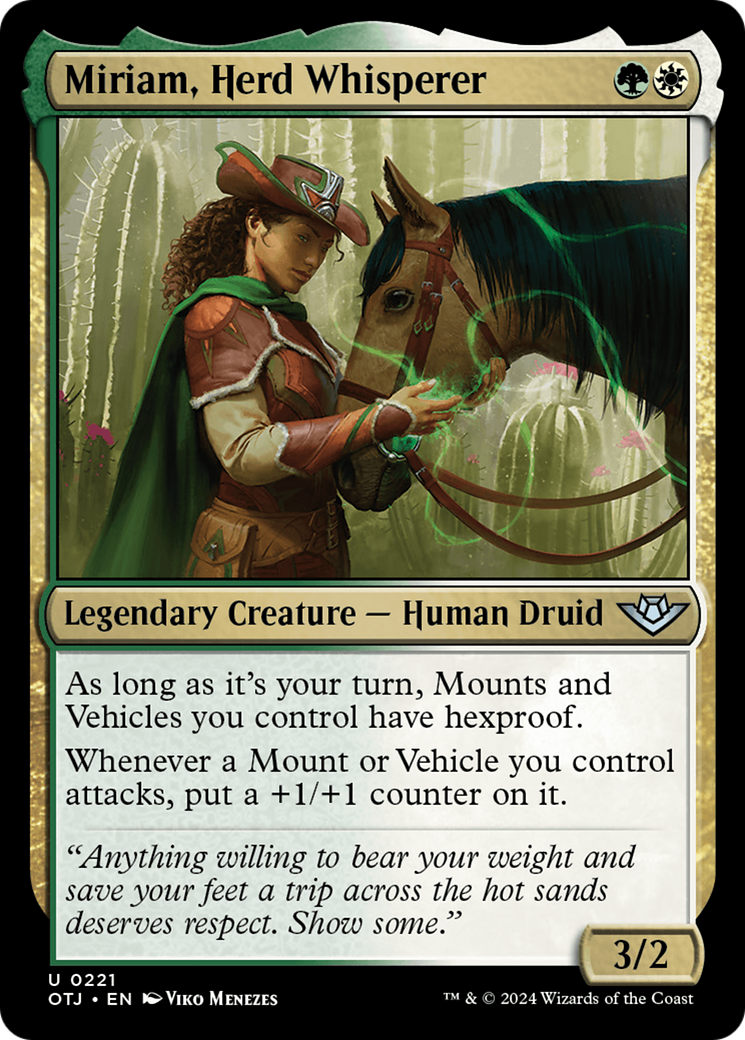 Miriam, Herd Whisperer [Outlaws of Thunder Junction] | Jomio and Rueliete's Cards and Comics