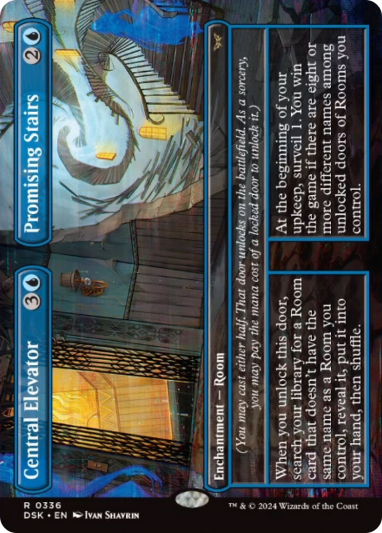 Central Elevator // Promising Stairs (Borderless) [Duskmourn: House of Horror] | Jomio and Rueliete's Cards and Comics