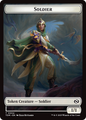 Solider (0004) // Solider (0005) Double-Sided Token [Tarkir: Dragonstorm Tokens] | Jomio and Rueliete's Cards and Comics