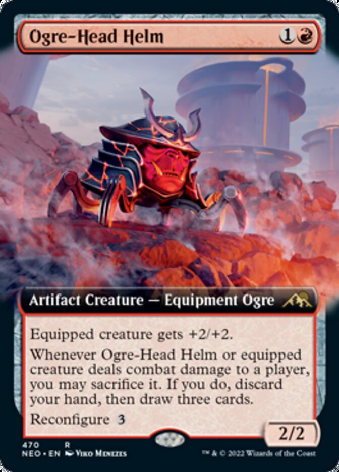 Ogre-Head Helm (Extended Art) [Kamigawa: Neon Dynasty] | Jomio and Rueliete's Cards and Comics