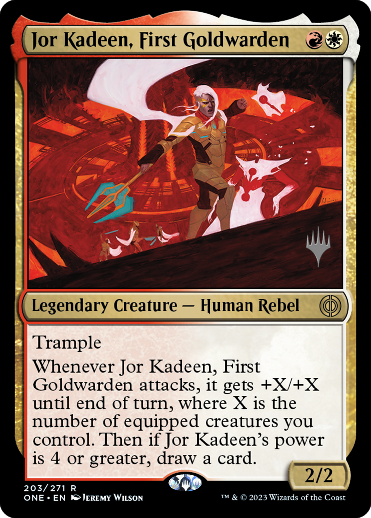Jor Kadeen, First Goldwarden (Promo Pack) [Phyrexia: All Will Be One Promos] | Jomio and Rueliete's Cards and Comics