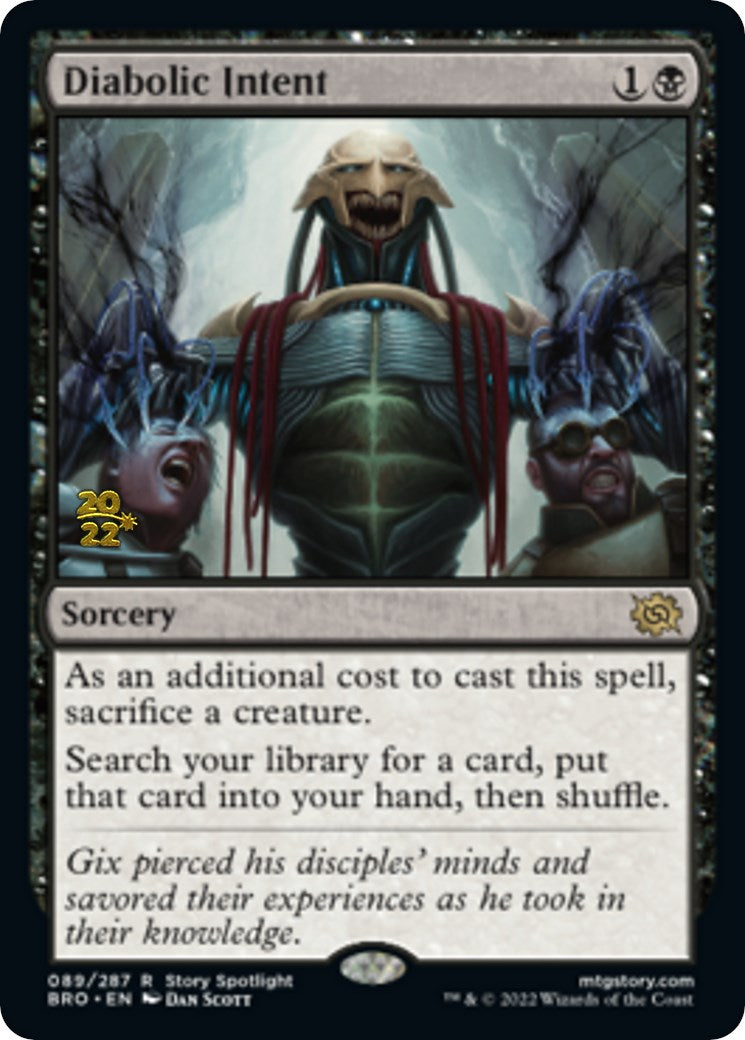 Diabolic Intent [The Brothers' War Prerelease Promos] | Jomio and Rueliete's Cards and Comics