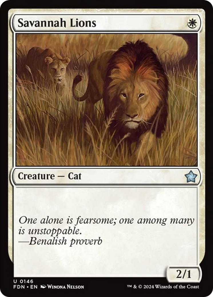 Savannah Lions [Foundations] | Jomio and Rueliete's Cards and Comics