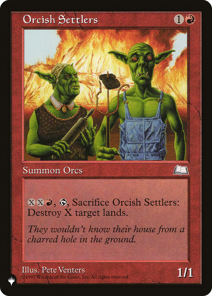 Orcish Settlers [The List] | Jomio and Rueliete's Cards and Comics