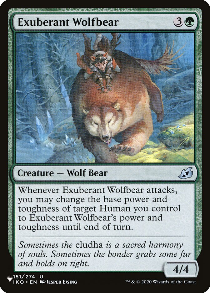 Exuberant Wolfbear [The List] | Jomio and Rueliete's Cards and Comics