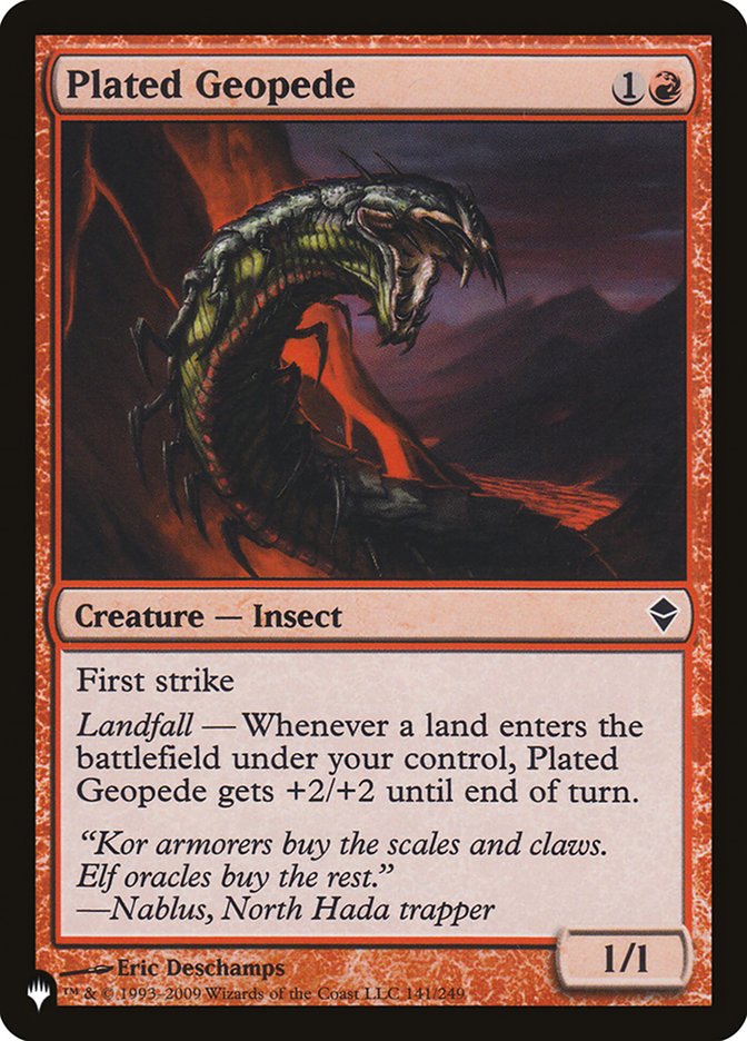 Plated Geopede [The List] | Jomio and Rueliete's Cards and Comics