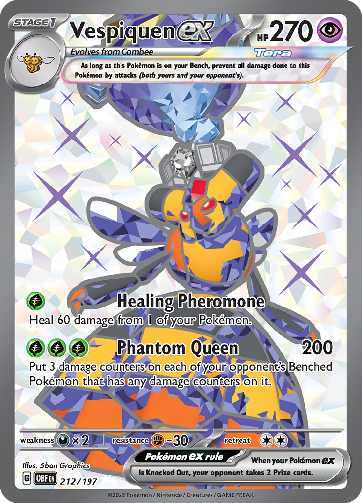 Vespiquen ex (212/197) [Scarlet & Violet: Obsidian Flames] | Jomio and Rueliete's Cards and Comics