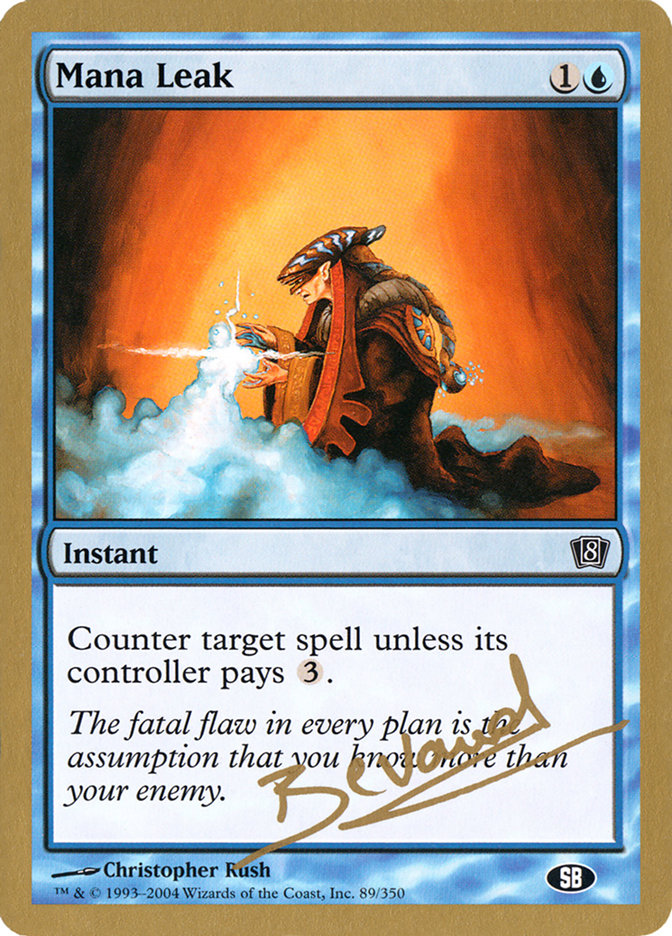 Mana Leak (Manuel Bevand) (SB) [World Championship Decks 2004] | Jomio and Rueliete's Cards and Comics