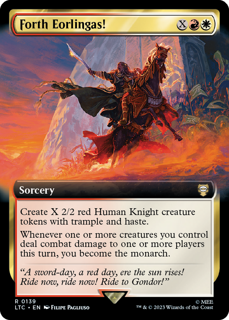 Forth Eorlingas! (Extended Art) [The Lord of the Rings: Tales of Middle-Earth Commander] | Jomio and Rueliete's Cards and Comics