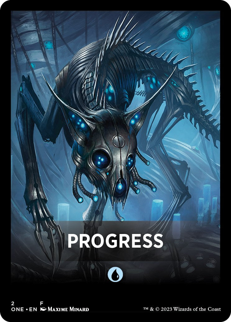 Progress Theme Card [Phyrexia: All Will Be One Tokens] | Jomio and Rueliete's Cards and Comics
