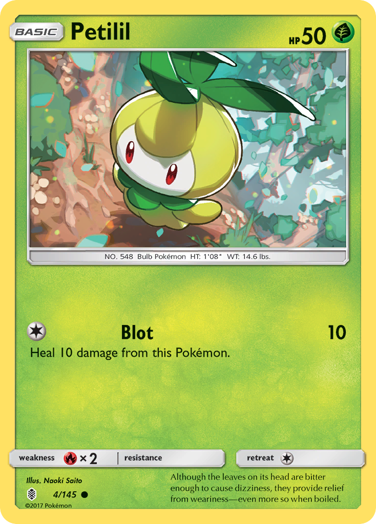 Petilil (4/145) [Sun & Moon: Guardians Rising] | Jomio and Rueliete's Cards and Comics
