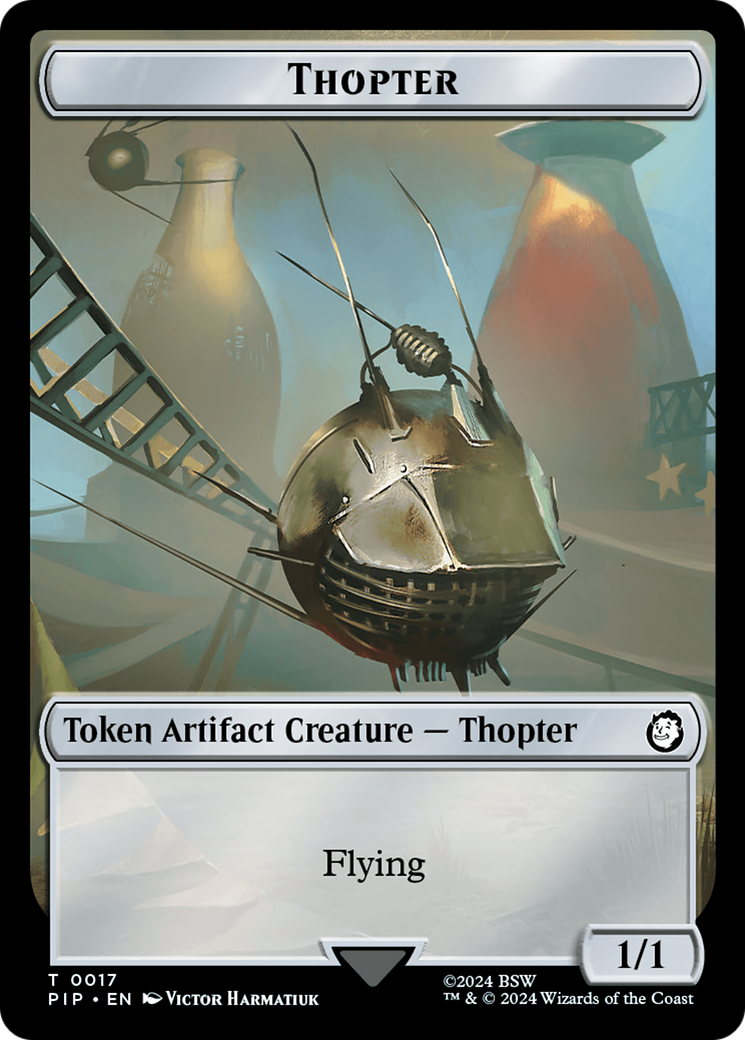 Thopter // Junk Double-Sided Token [Fallout Tokens] | Jomio and Rueliete's Cards and Comics