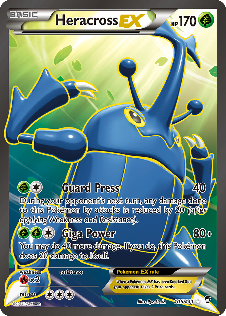 Heracross EX (105/111) [XY: Furious Fists] | Jomio and Rueliete's Cards and Comics