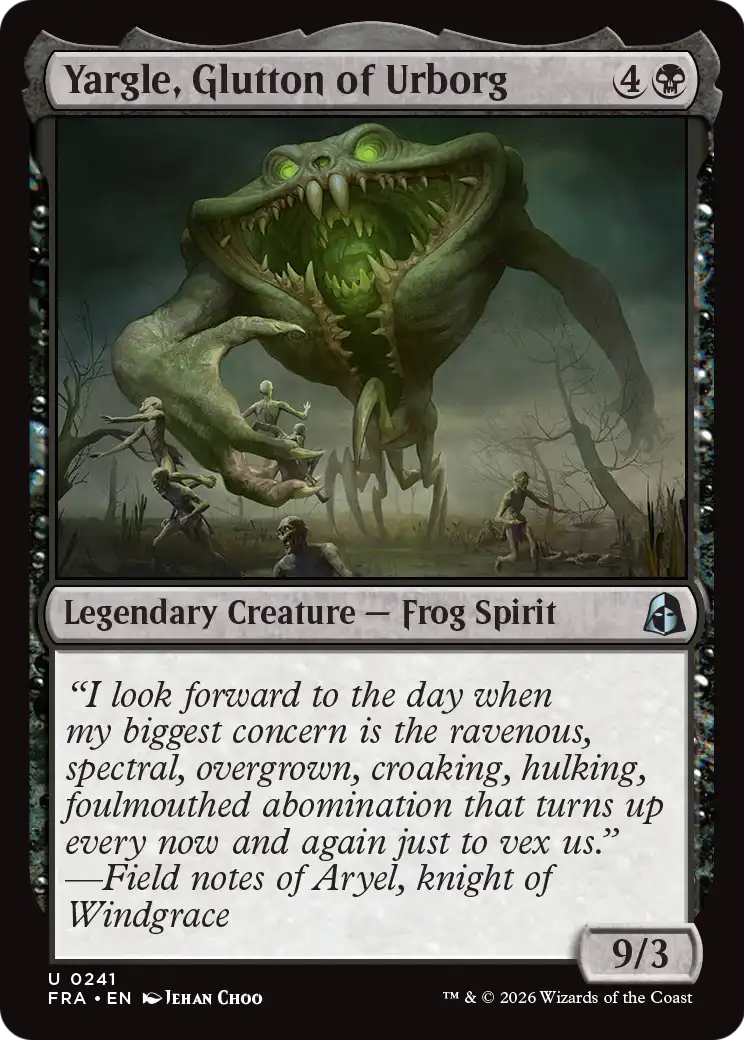 Yargle, Glutton of Urborg [Reality Fracture] | Jomio and Rueliete's Cards and Comics