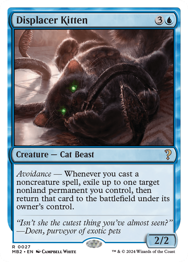 Displacer Kitten (White Border) [Mystery Booster 2] | Jomio and Rueliete's Cards and Comics