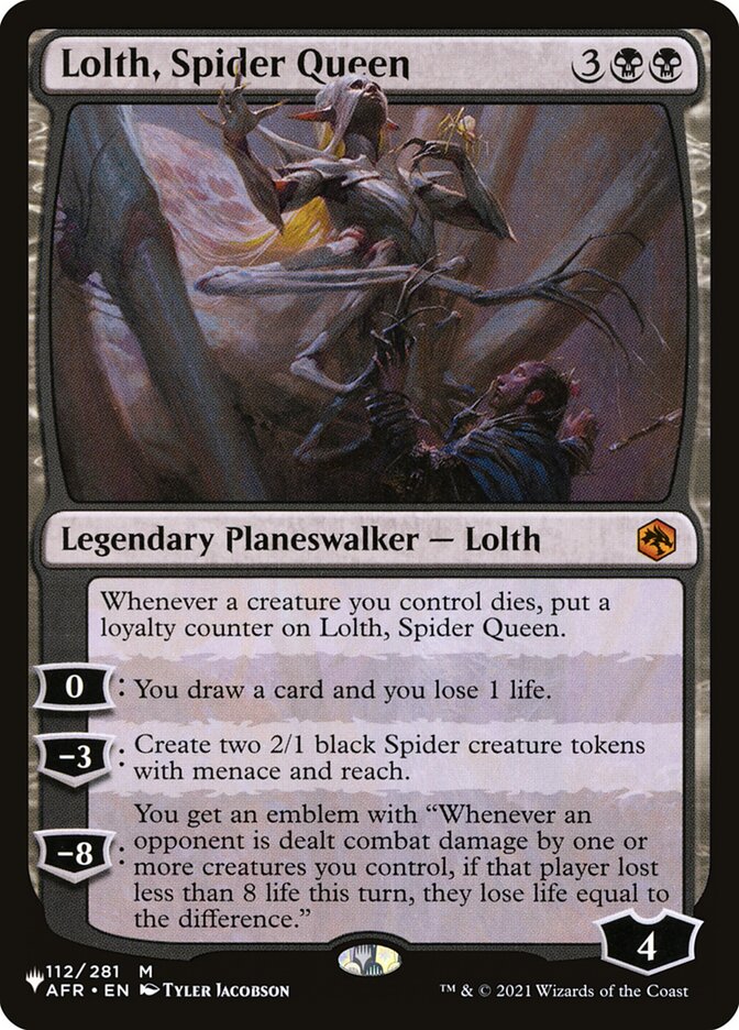 Lolth, Spider Queen [The List] | Jomio and Rueliete's Cards and Comics